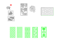 線(xiàn)切割2D-多款屏風(fēng)3,線(xiàn)切割圖紙免費下載